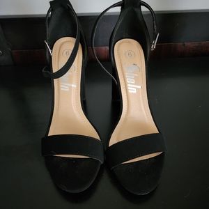 Black shein heels size 6